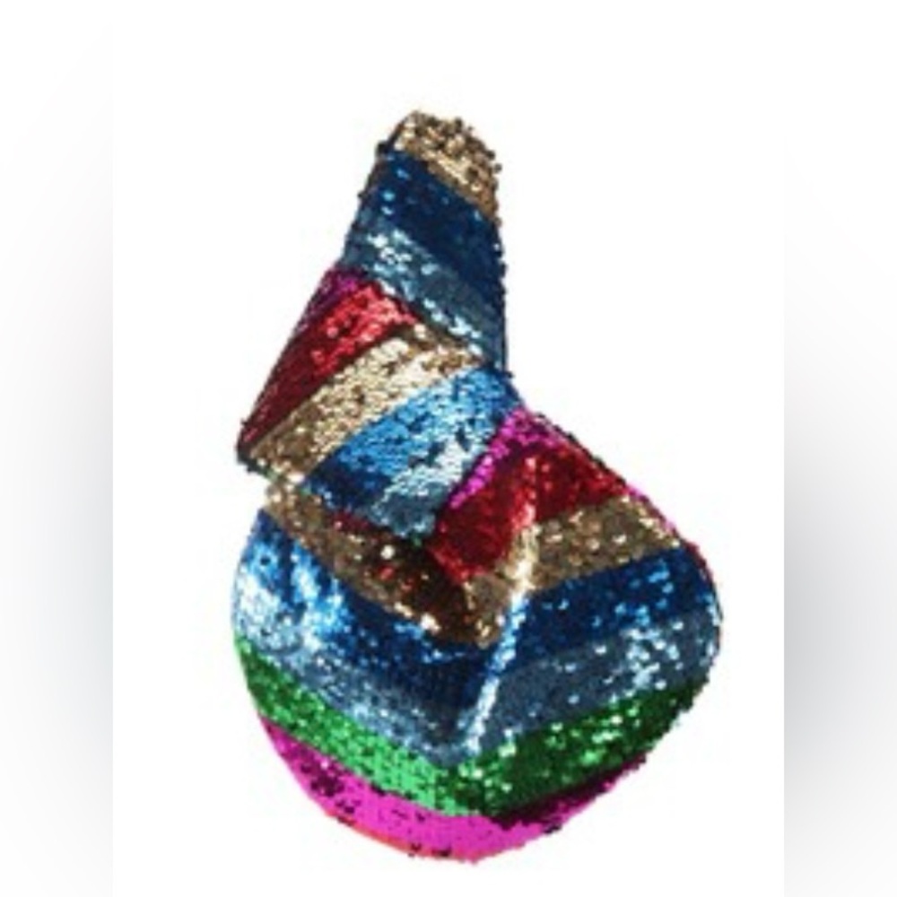 rainbow fortune cookie sequin handbag wristlet